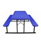 National Public Seating Rectangle Folding Picnic Table, Blue, Plastic, 8 Seats, 72 in L, 29 1/2 in H Overall Plank BMPT3072-BK04 - alternate 8